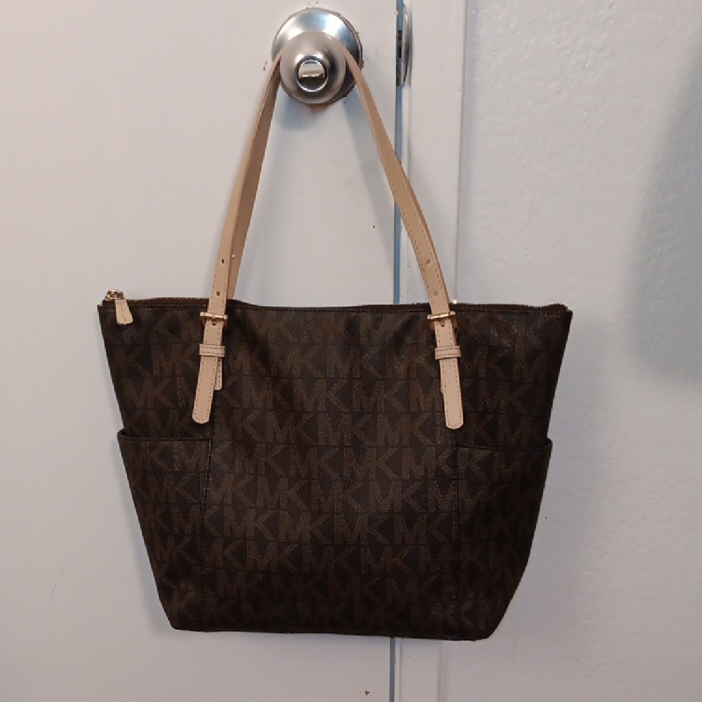 Michael Kors Dark Brown and Tan Tote